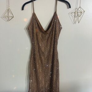 Camel Sparkle Cocktail Dress!